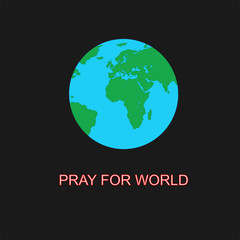 Pray for world vector illustration.
