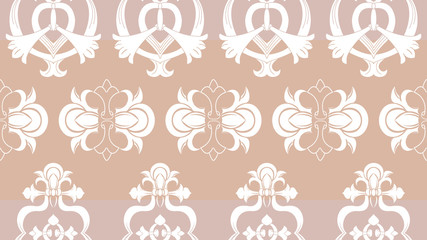 Seamless damask pattern wallpaper. Vintage decor in Victorian surface style