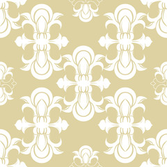 Seamless damask pattern wallpaper. Vintage decor in Victorian surface style