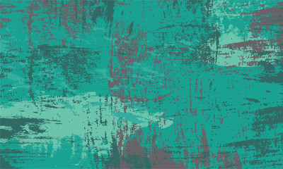 Vector of teal, green and grey grunge background with old, rough, textured effect. Illustration is great for backdrops and banners with empty copy space for text and images.
