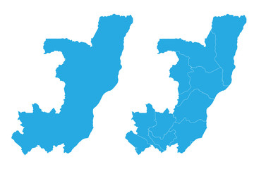 Map - Congo Couple Set , Map of Congo,Vector illustration eps 10.