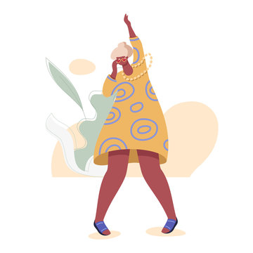 recommend clip art: Old Woman Dancing