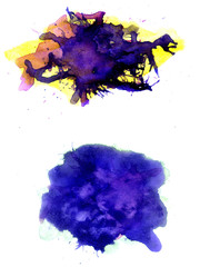 Colorful splatters art