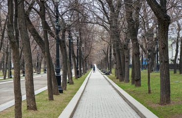 
Empty streets of Moscow. The empty city. Quarantine