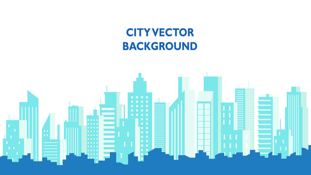 city building in flat illustration vector, urban cityscape design for background