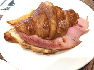 Croissant with ham