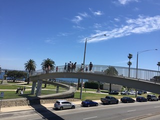 Pedestrian bridge in western country