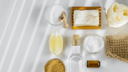 Flat Lay with Zero Waste Homemade Cleaners