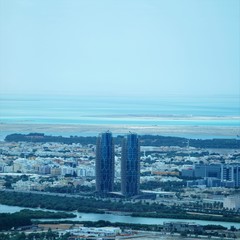aerial view of the city of abu dhabi uae