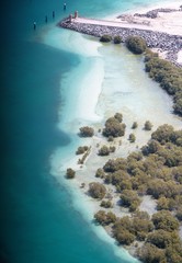 aerial view of the beach in the morning