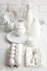 Easter time breakfast all white