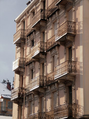 Chambéry, France - December 8th 2012 : Beautiful old building, looking like an hotel.