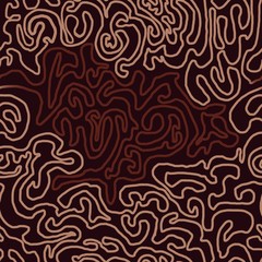 one closed line seamless pattern