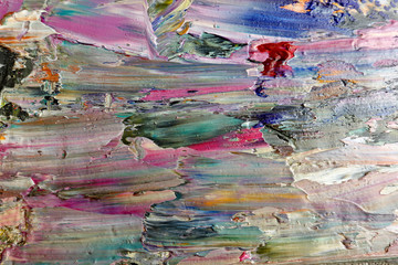 Colorful abstract background wallpaper. Modern motif visual art.  Mixtures of oil paint. Trendy...