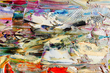 Colorful abstract background wallpaper. Modern motif visual art.  Mixtures of oil paint. Trendy...