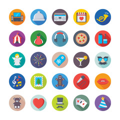 Christmas, Party and Celebrations Vector Icons 4