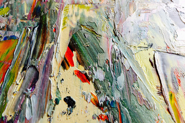 Colorful abstract background wallpaper. Modern motif visual art.  Mixtures of oil paint. Trendy...