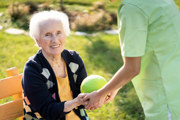 Senior woman doing sport and working out outdoors