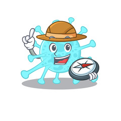 mascot design concept of cegacovirus explorer with a compass