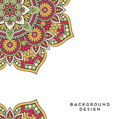 Vector background with ornaments. Vector mandala