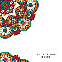 Vector background with ornaments. Vector mandala