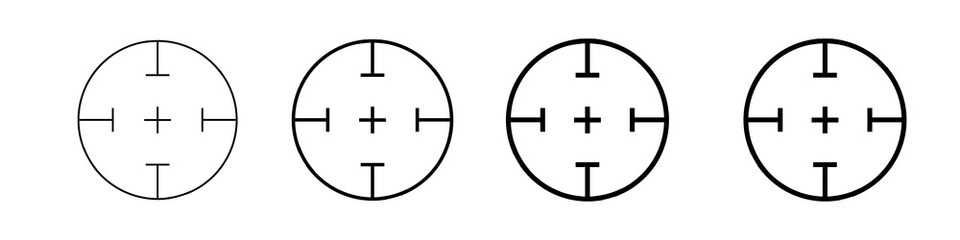 Obraz premium Different icon set of targets and destination. Target and aim, targeting and aiming. Vector illustration 
