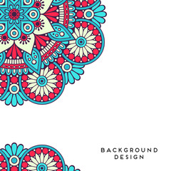 Vector background with ornaments. Vector mandala