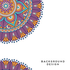 Vector background with ornaments. Vector mandala