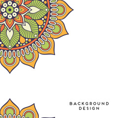 Vector background with ornaments. Vector mandala