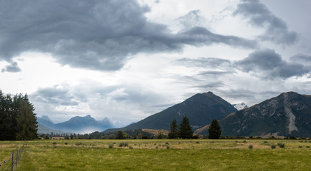 Storm in the mountains. Otago. New Zealand