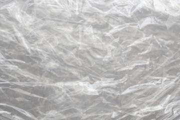 White plastic film wrap texture background