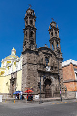 Fototapeta na wymiar Cathedral of Puebla de Zaragoza, Puebla State, Mexico