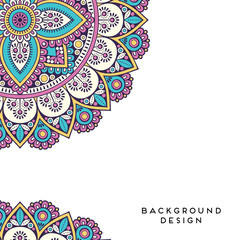 Vector background with ornaments. Vector mandala