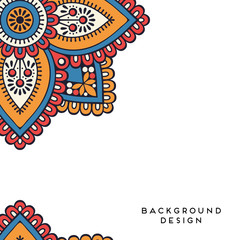 Vector background with ornaments. Vector mandala