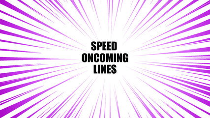 Speed oncoming lines background free vector