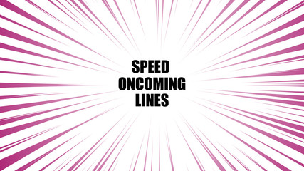 Speed oncoming lines background free vector