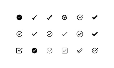 tick black vector icon circle curve sharp straight outline v2