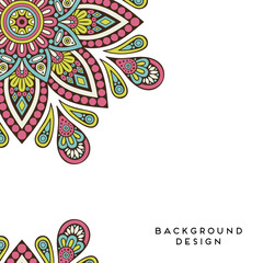 Vector background with ornaments. Vector mandala