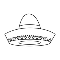 Mexican hat design, Mexico culture tourism landmark latin and party theme Vector illustration