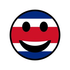 Costa rica flag emoji symbol. Background vector illustration.