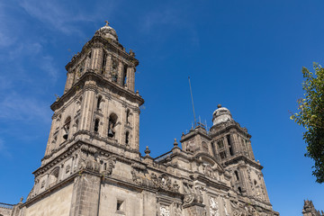 Obraz premium Exterior Metropolitan Cathedral in Mexico City, Latin America.