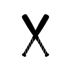 Simple illustration of baseball bat icon for web design isolated on white background