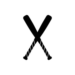 Simple illustration of baseball bat icon for web design isolated on white background