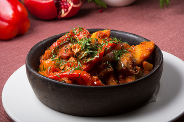 Homemade mixed vegetable stew