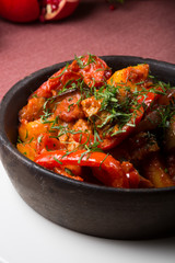 Homemade mixed vegetable stew