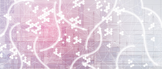 Technology data background, idea of global business solution