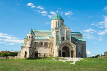 Fototapeta na wymiar Bagrati Cathedral, standing in Kutaisi, on Ukimerioni Hill, Georgia.