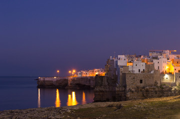 General View on Seaside Town of Polignano A Mare in South Italy