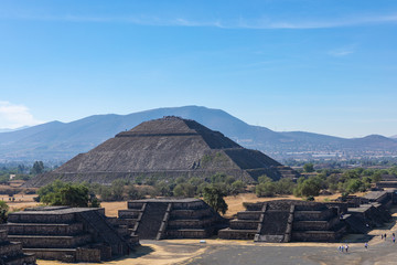 The Pyramids in ancient city of Teotihuacan in Mexico.
