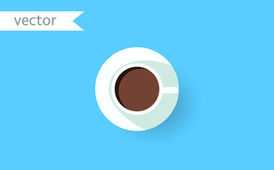 Coffee vector icon, symbol. White and black vector desgin. Modern, simple flat vector illustration for web site, mobile app or poster design.